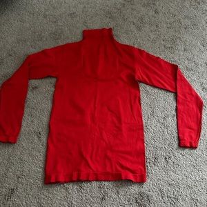 stretchy red turtle neck top